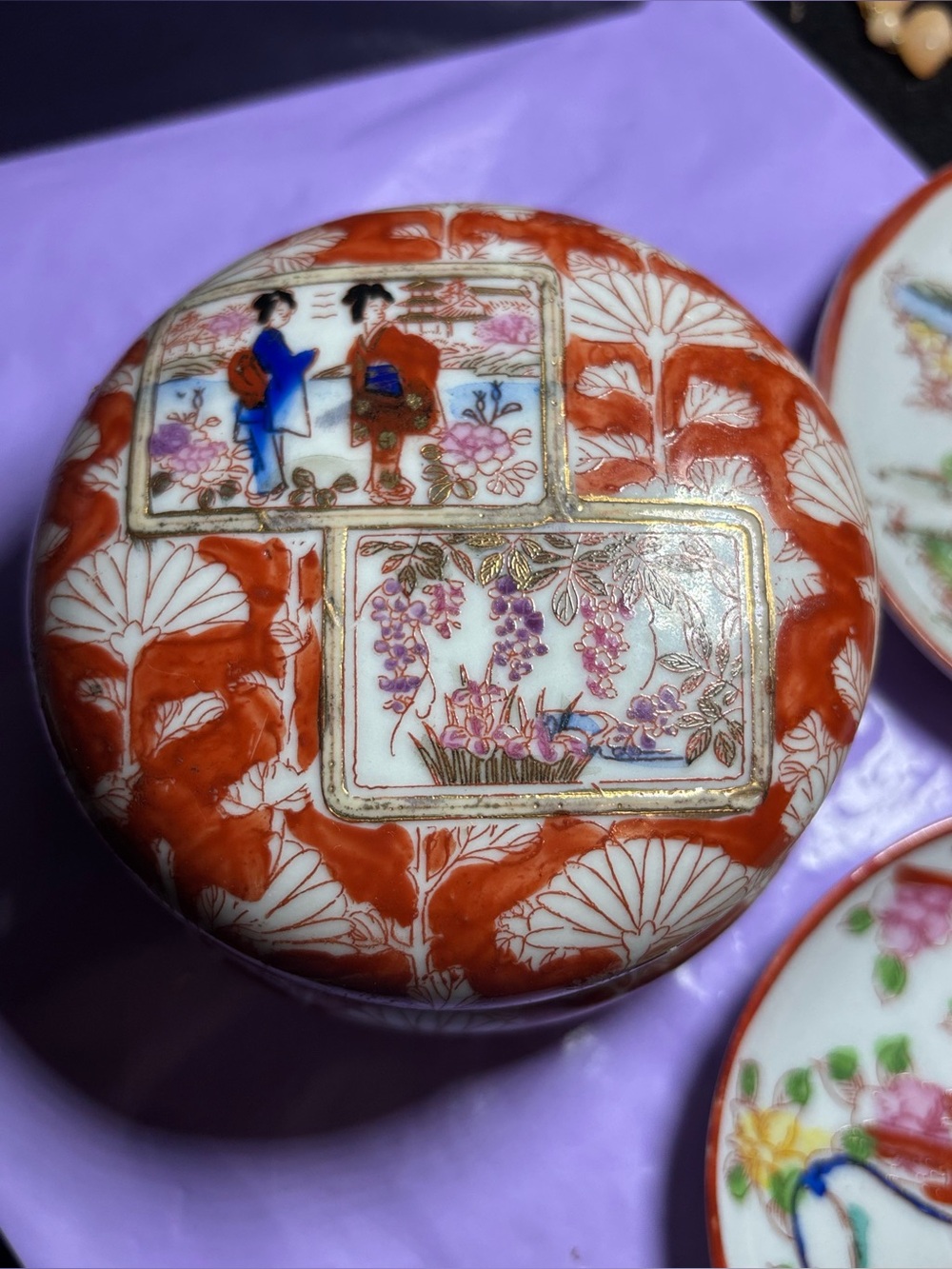 Estate Sale VTG Japanese porcelain pieces - Picture 3 of 6